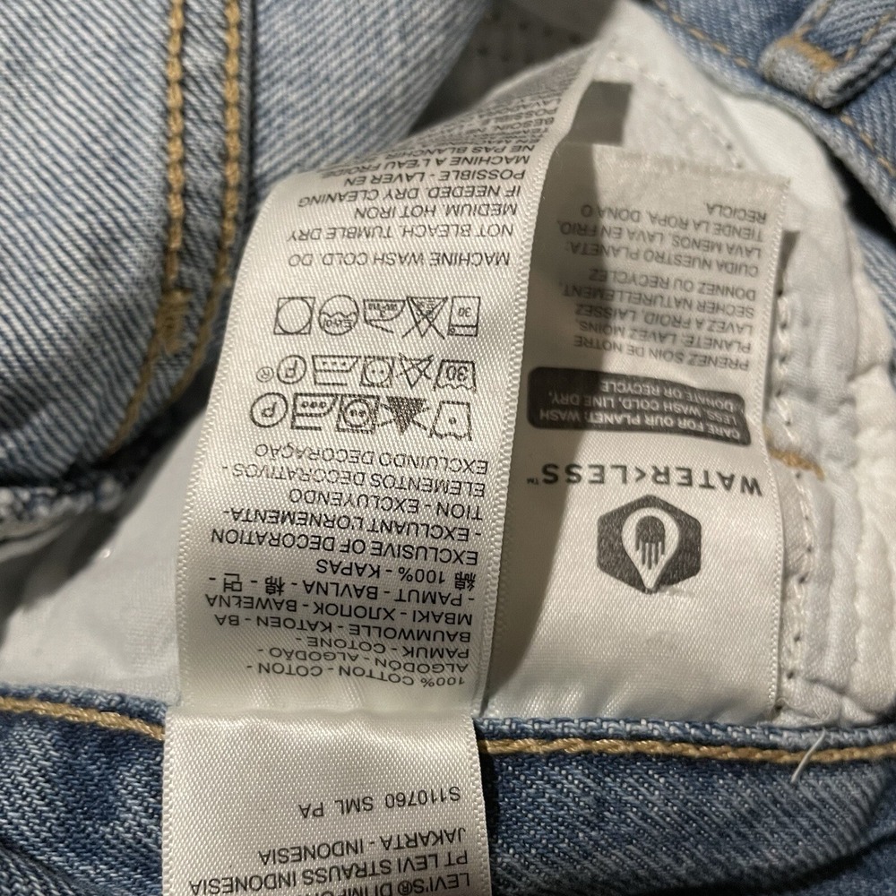 Levis Jeans Baggy 94 Denim Loose Light Wash‎ Distressed Womens 26 - Picture 8 of 9